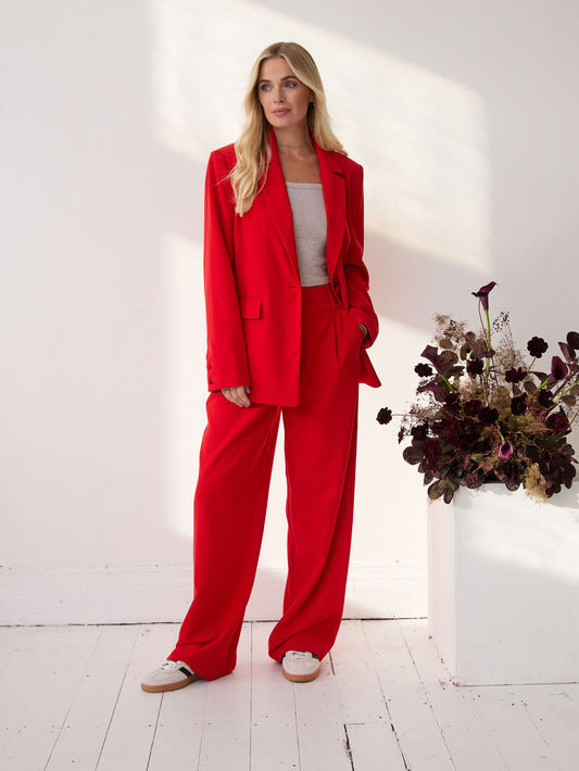 Haley Premium Red Blazer