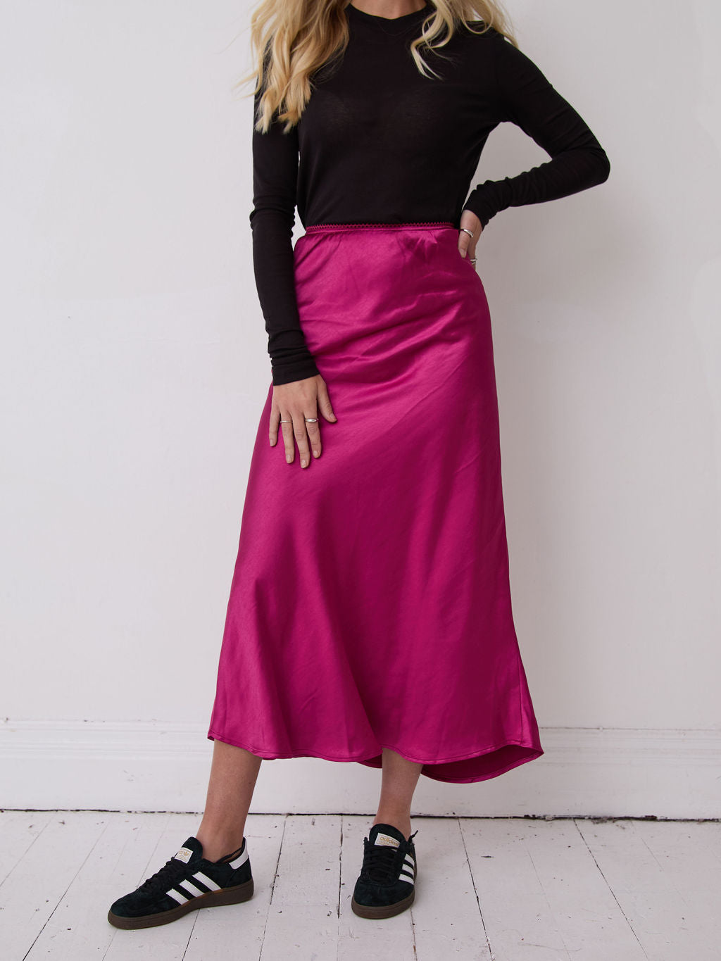 Angel Berry Satin Skirt