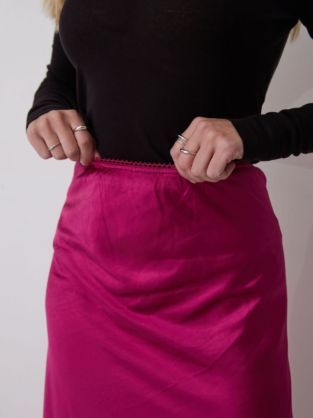 Angel Berry Satin Skirt