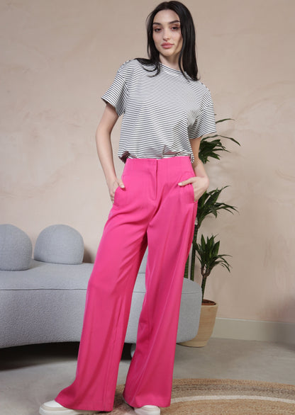 Pink Wide Leg Trouser